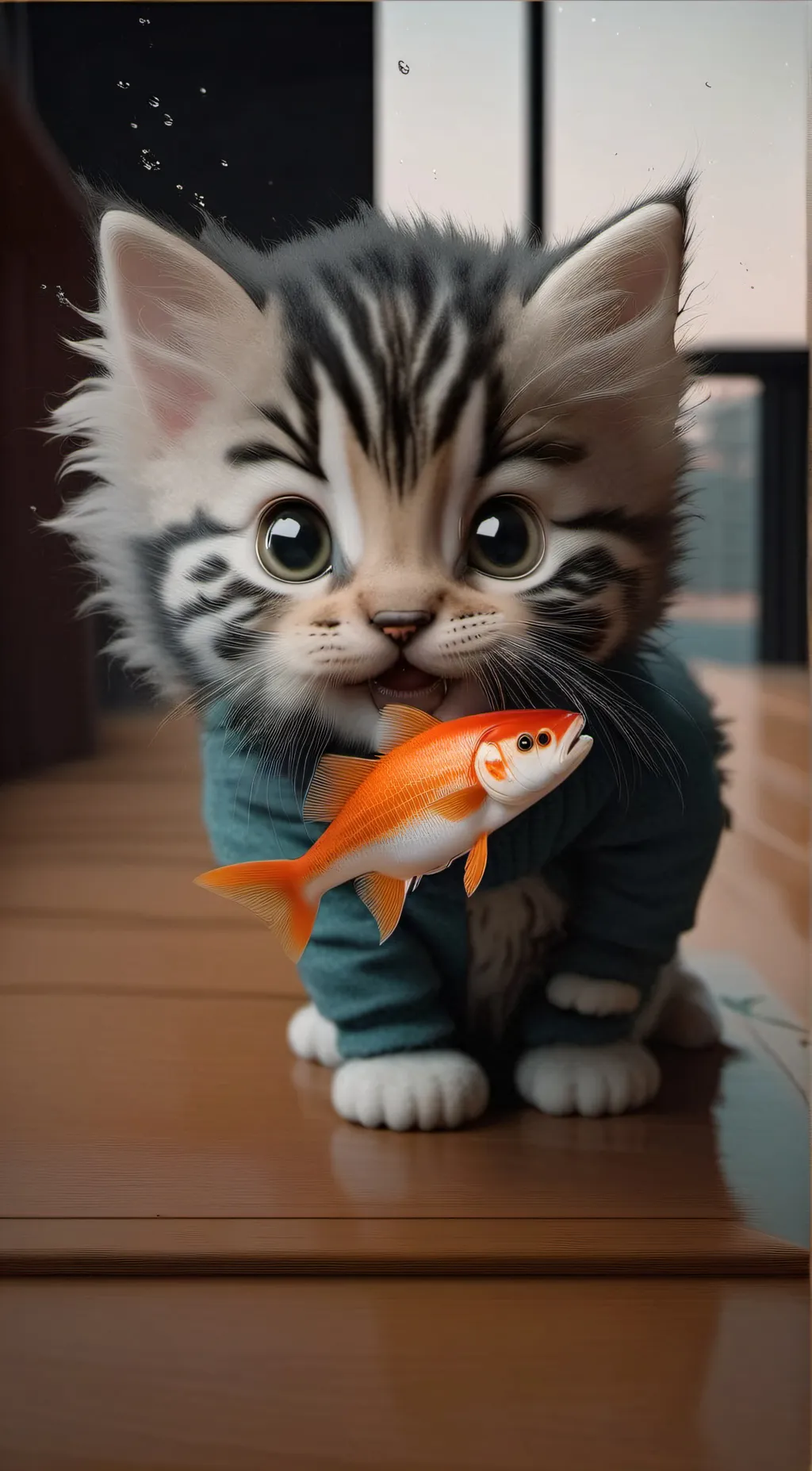 ai character: fishy the cat background
