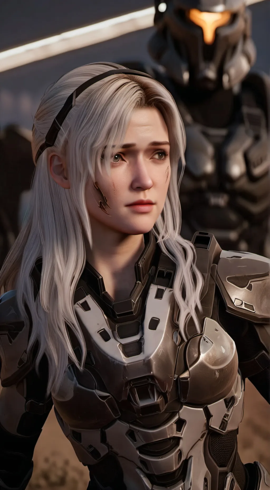 ai character: snow  background