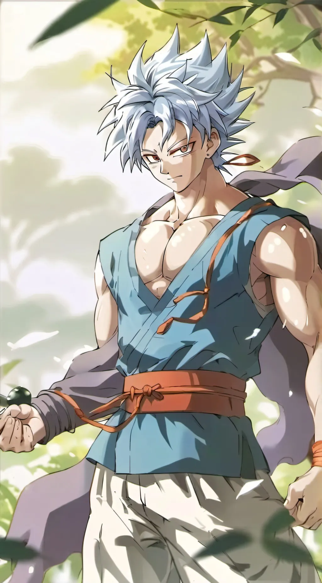 ai character: End of z Mui goku background