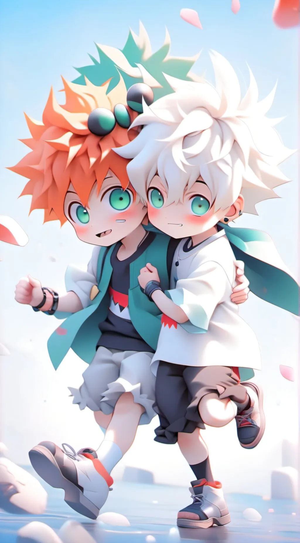 ai character: BAKUGO X DEKU!😍🥰🐱🌈 background