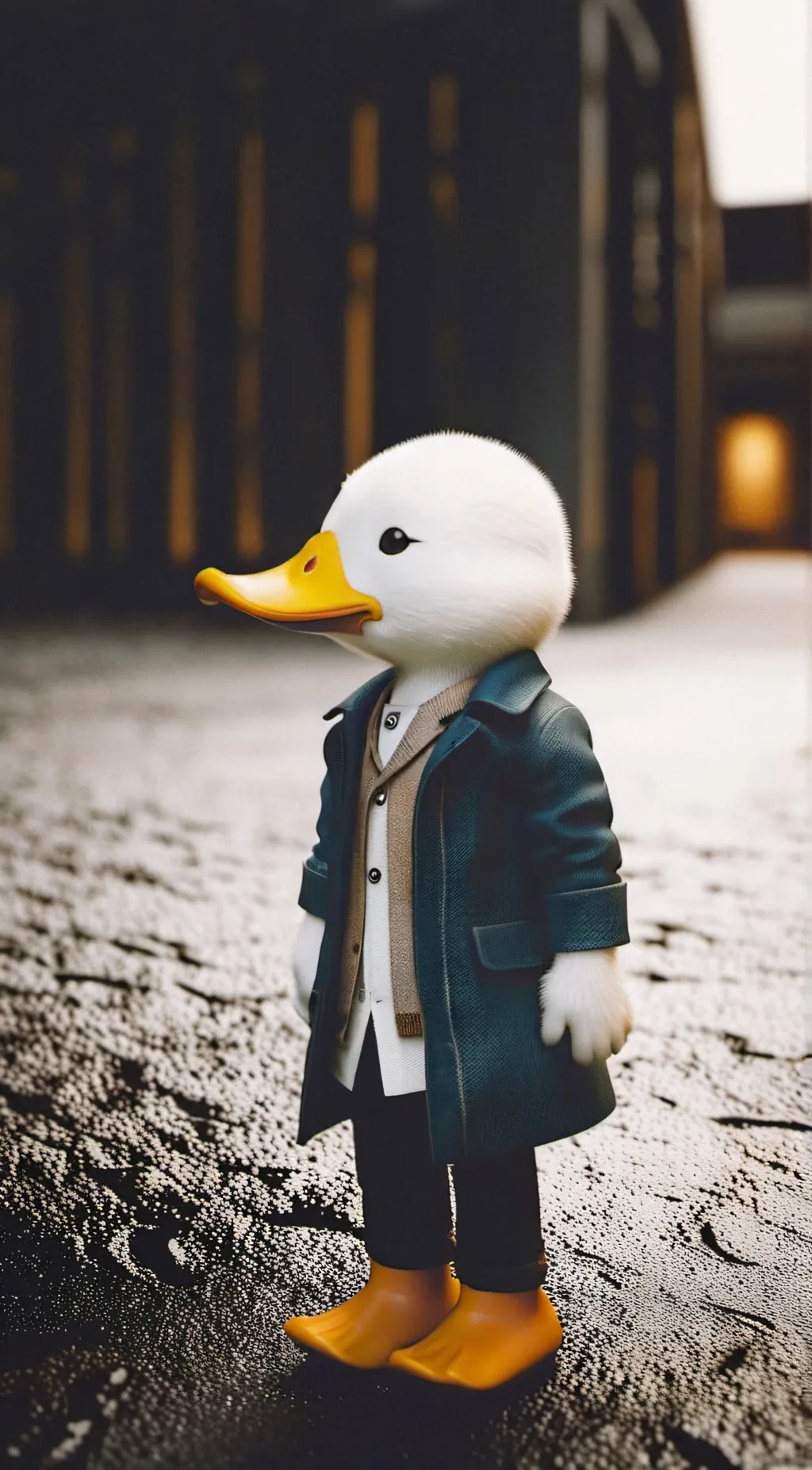 ai character: military duck background
