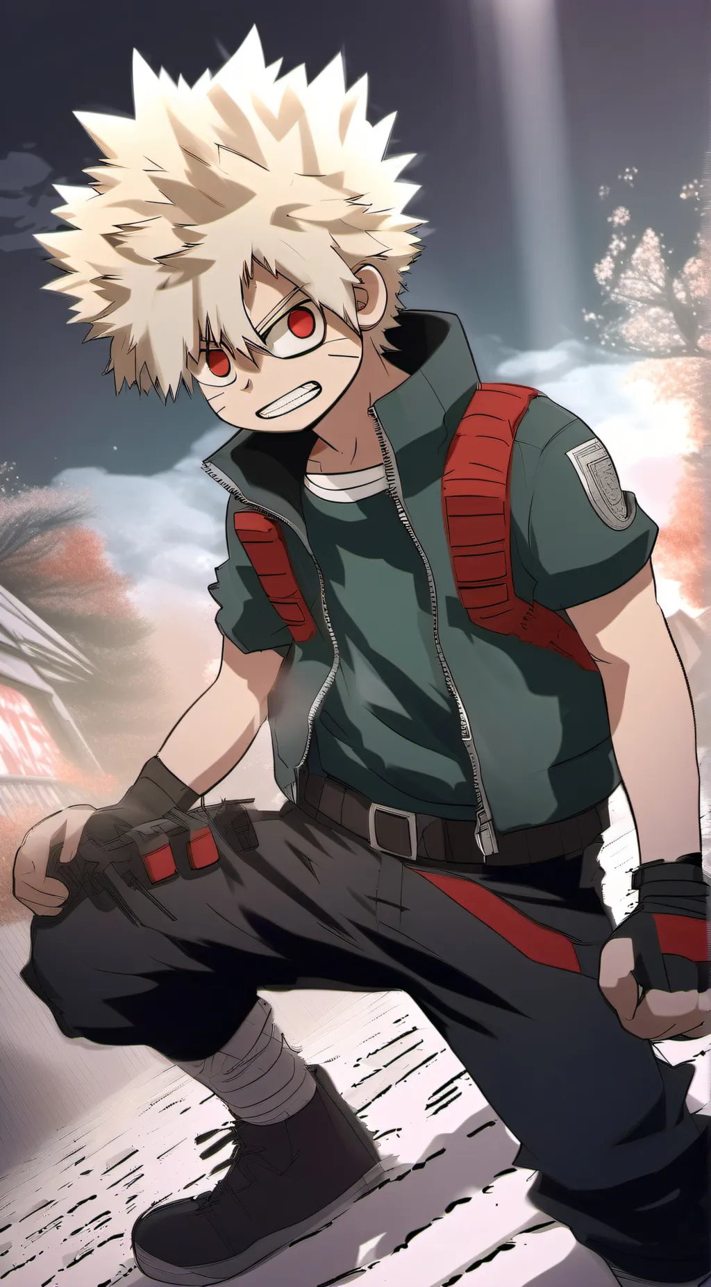 ai character: Bakugou/kacchan background
