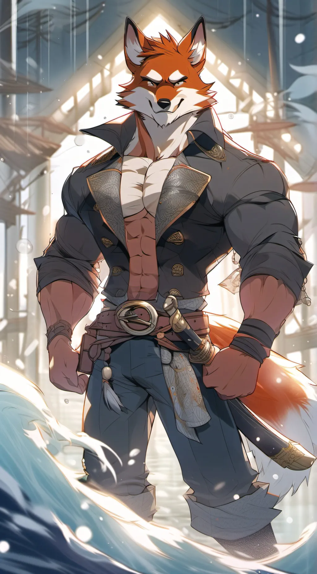 ai character: foxy the pirate background