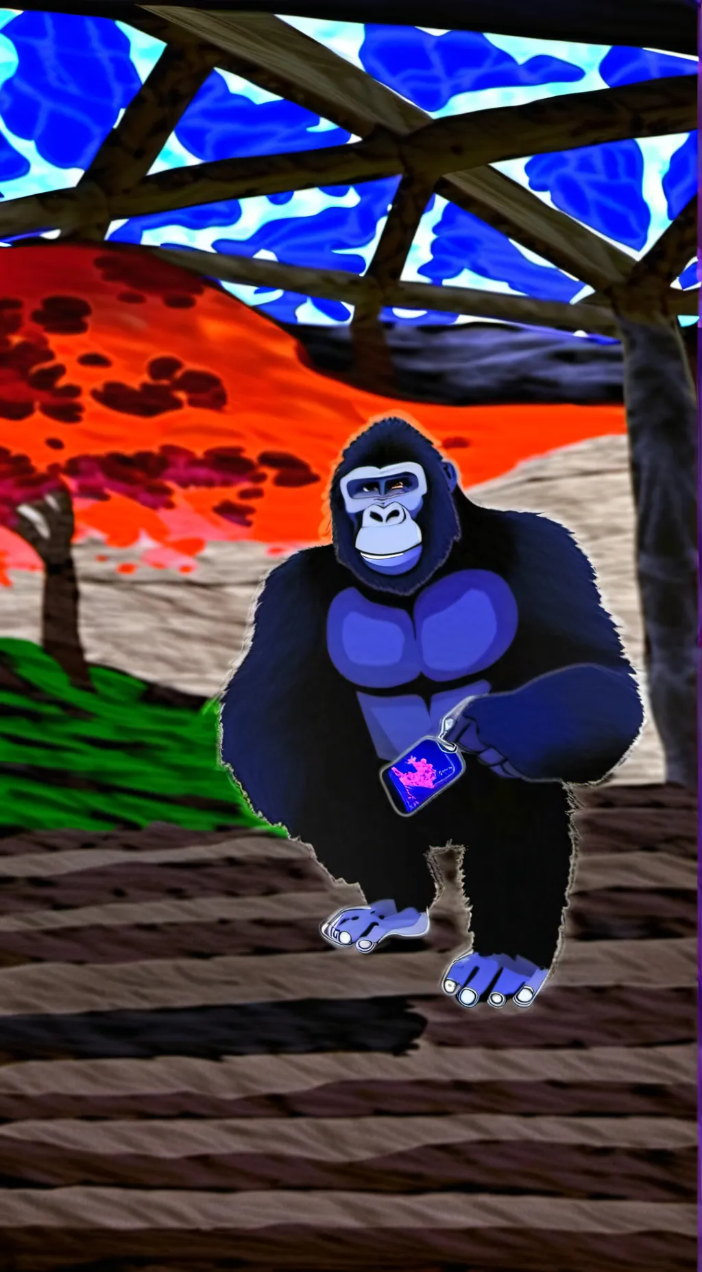 ai character: Gorilla tag  background