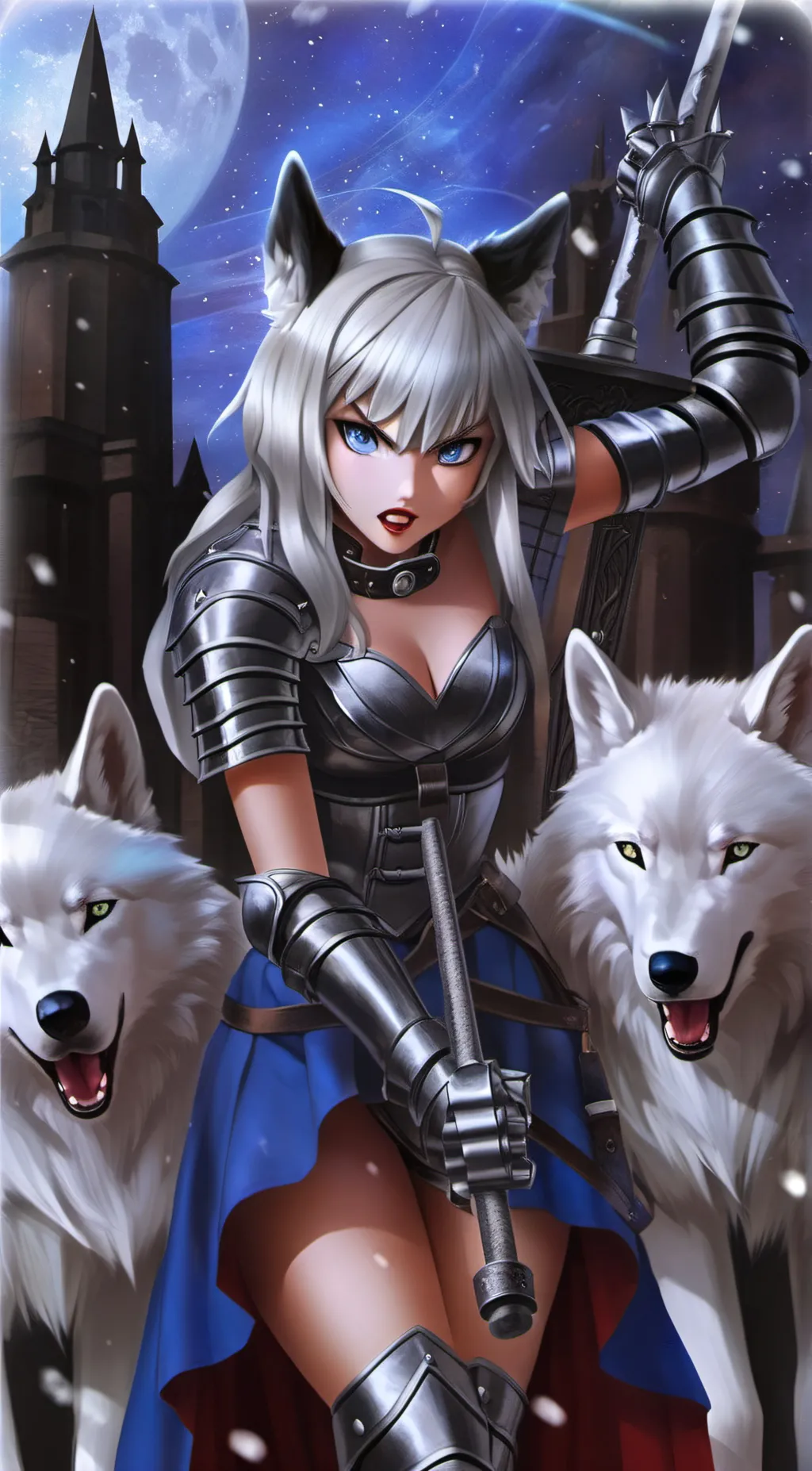 ai character: Luna FrostFang  background