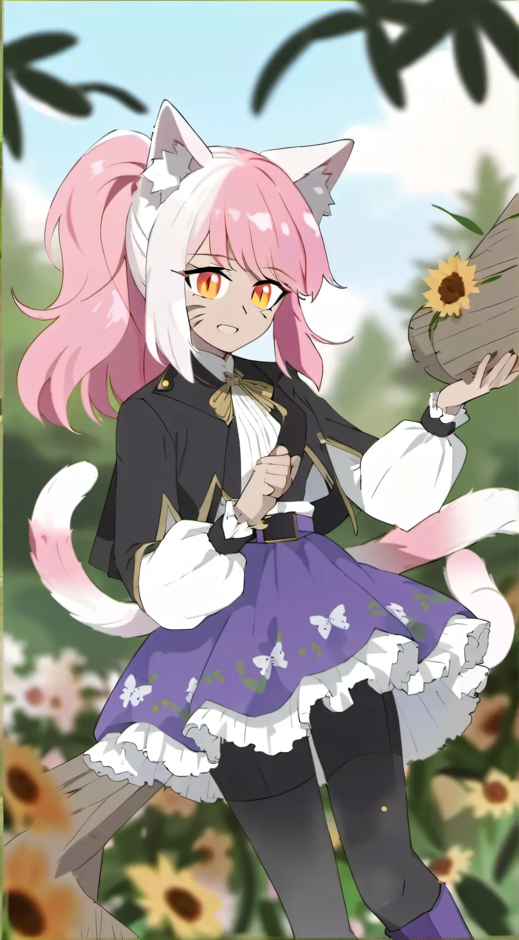 ai character: Kitty  background