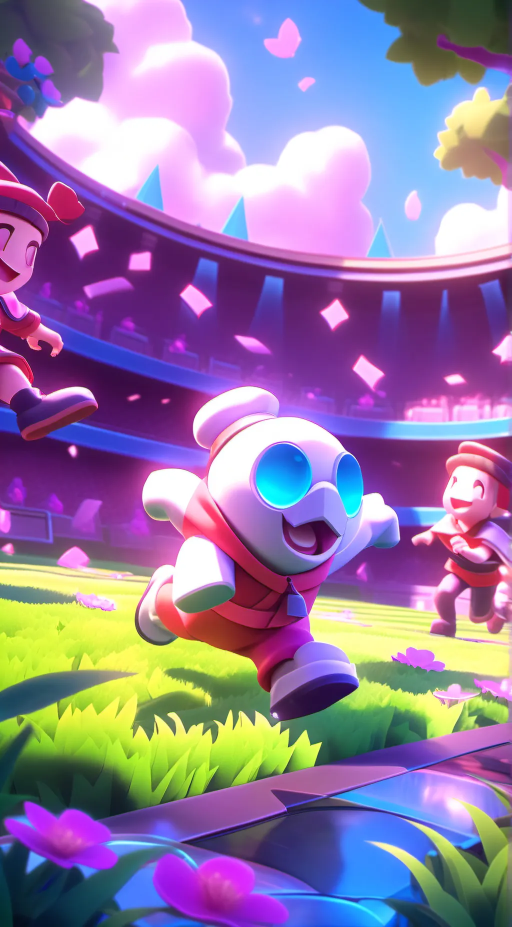 ai character: GO TOUCH GRASS  background