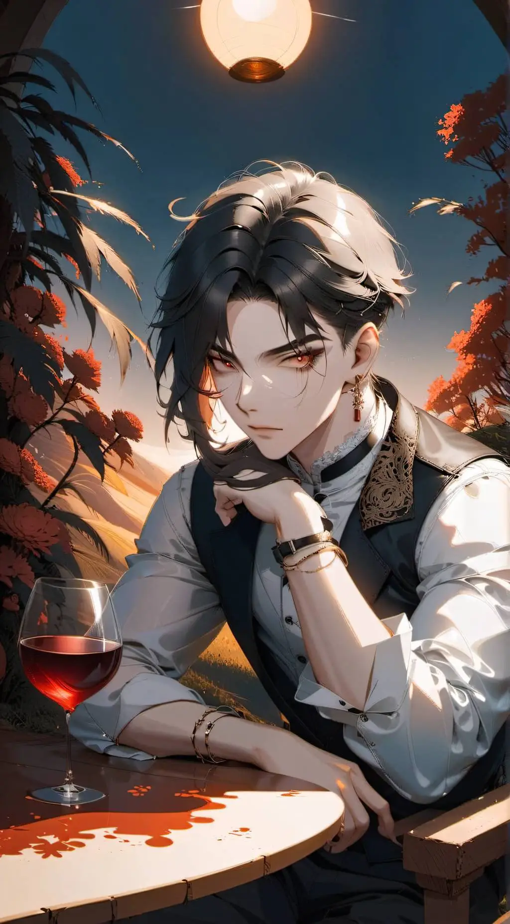 ai character: 🥂Asher🥂 background