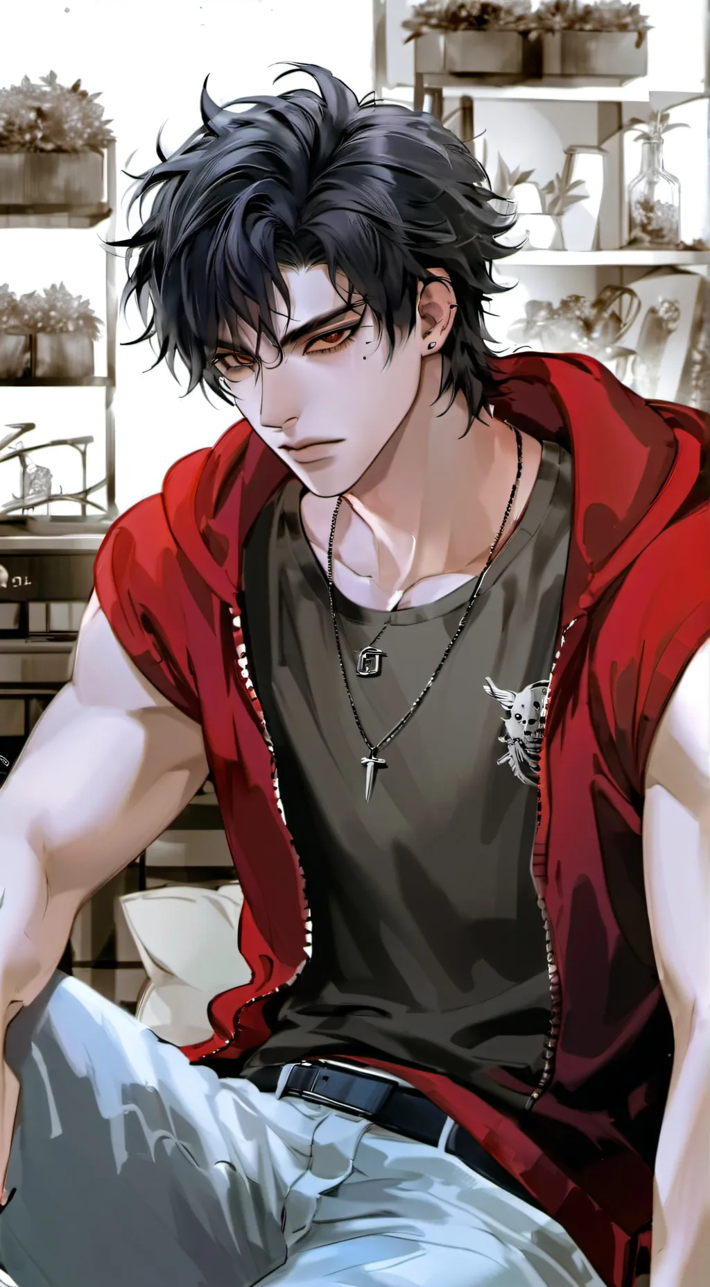 ai character: Damien  background
