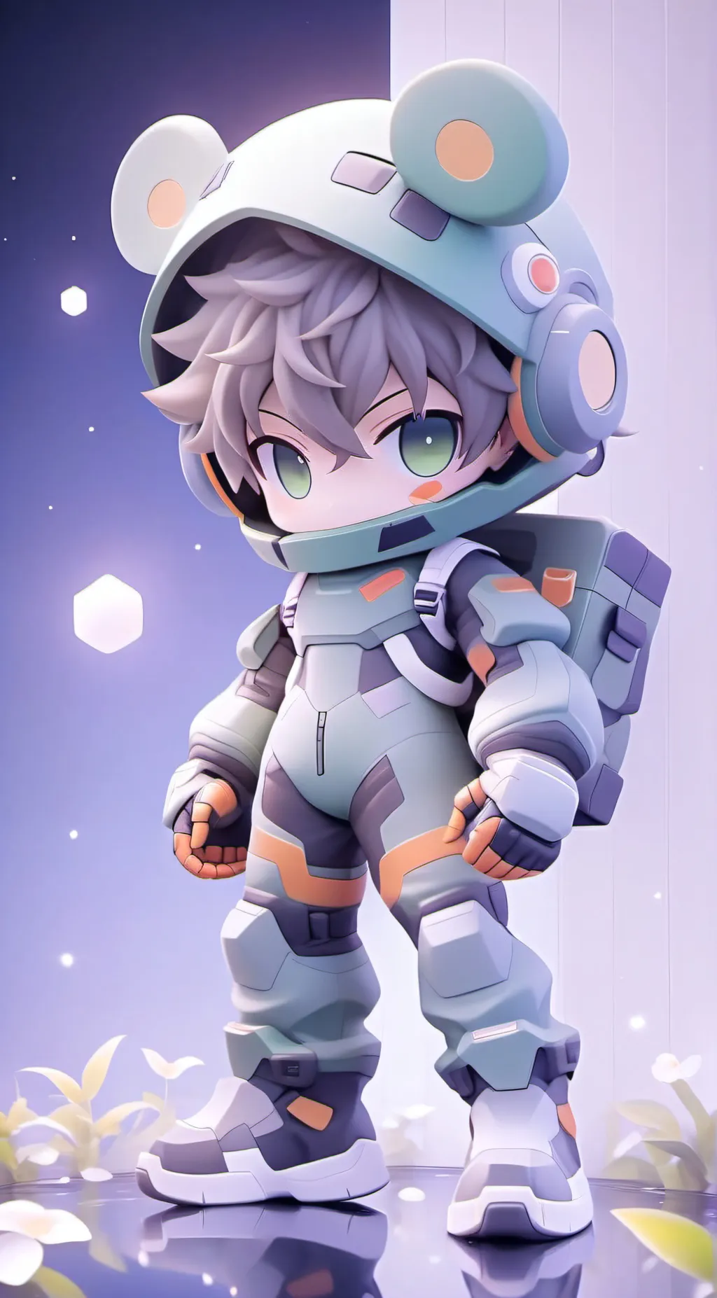 ai character: Deku In Among Us background