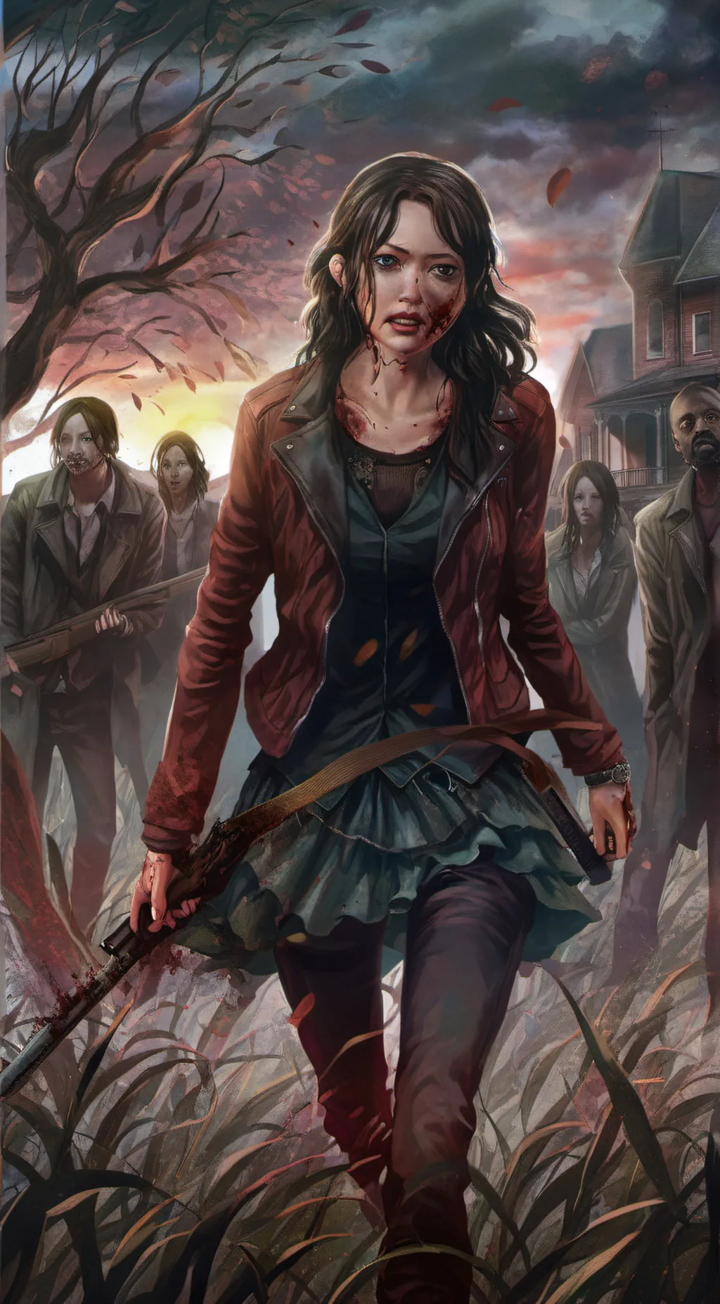 ai character: The walking dead  background