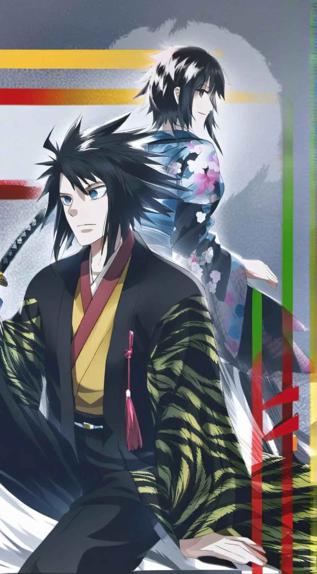 ai character: shinobu and giyuu background