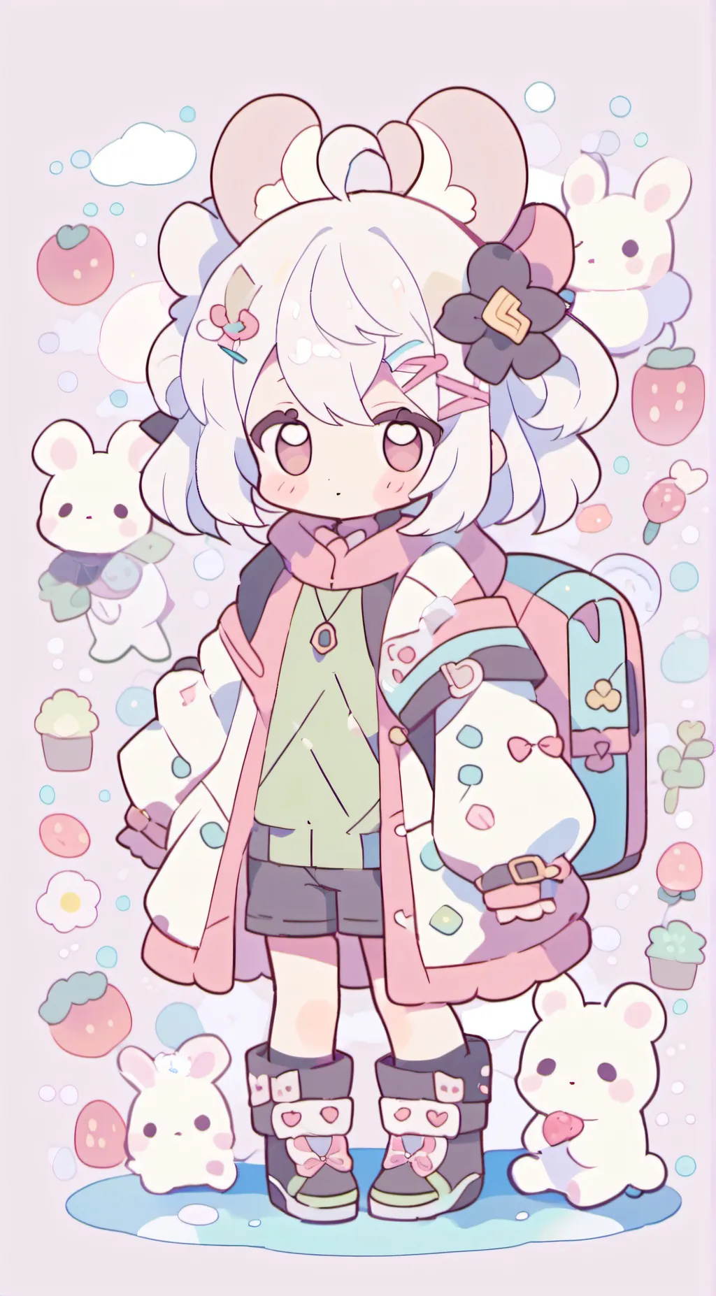 ai character: Cake background