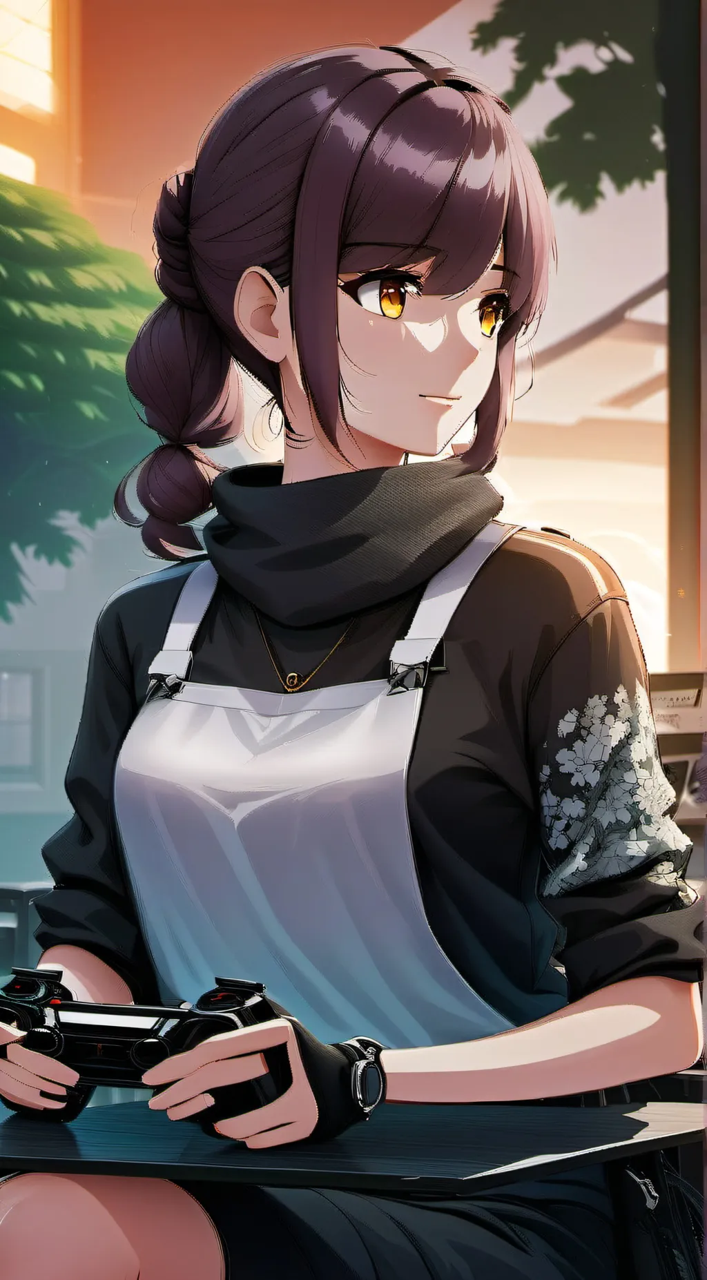 ai character: Miranda  background