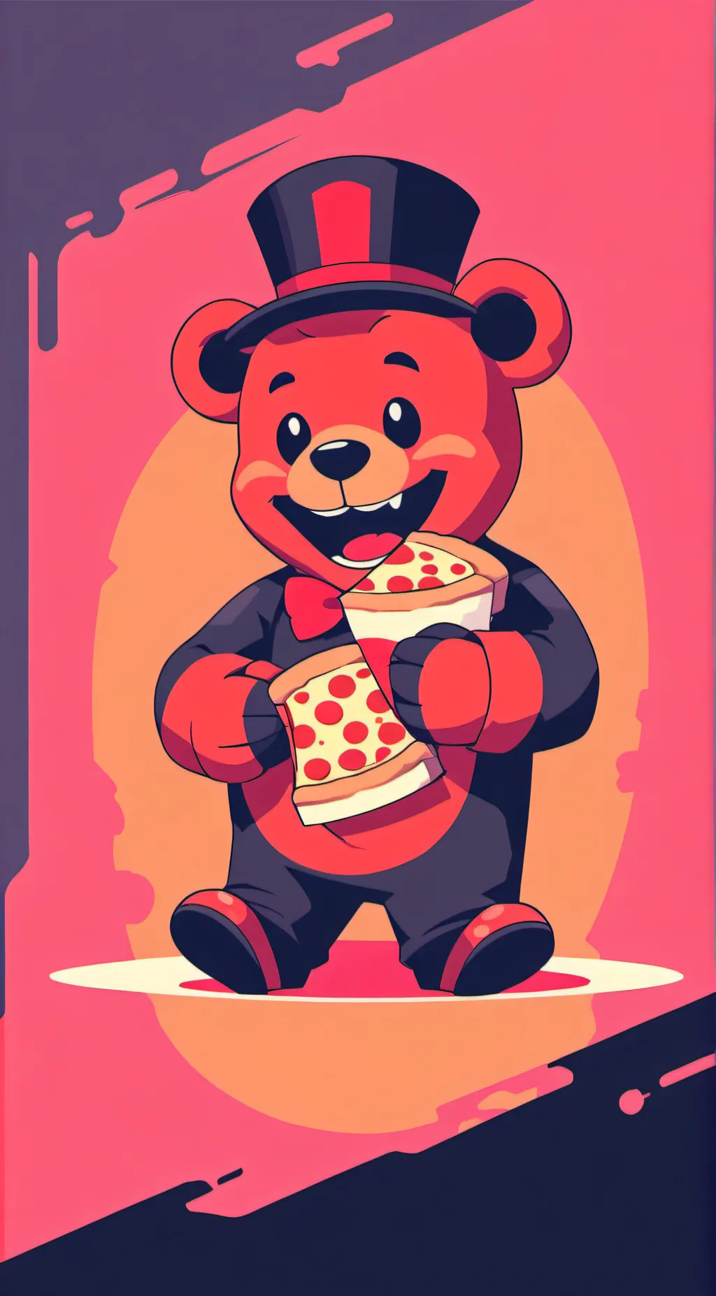 ai character: sc X fnaf background
