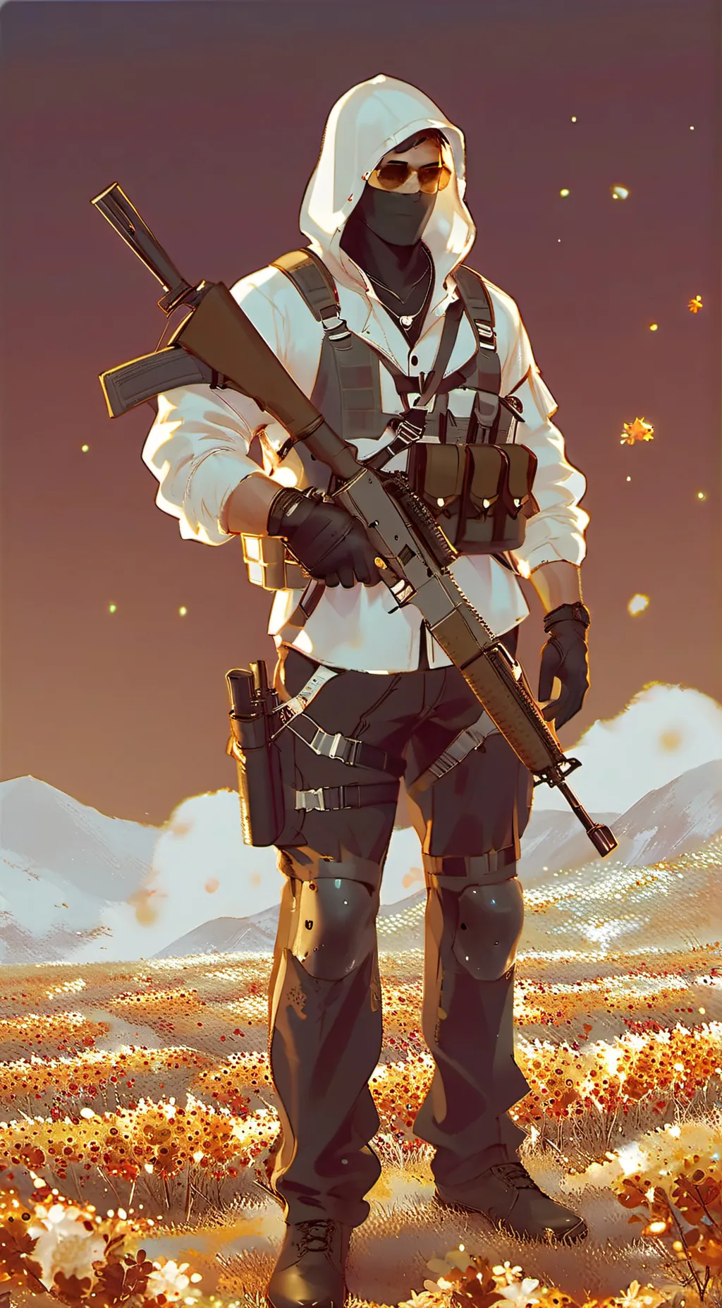 ai character: soilder background