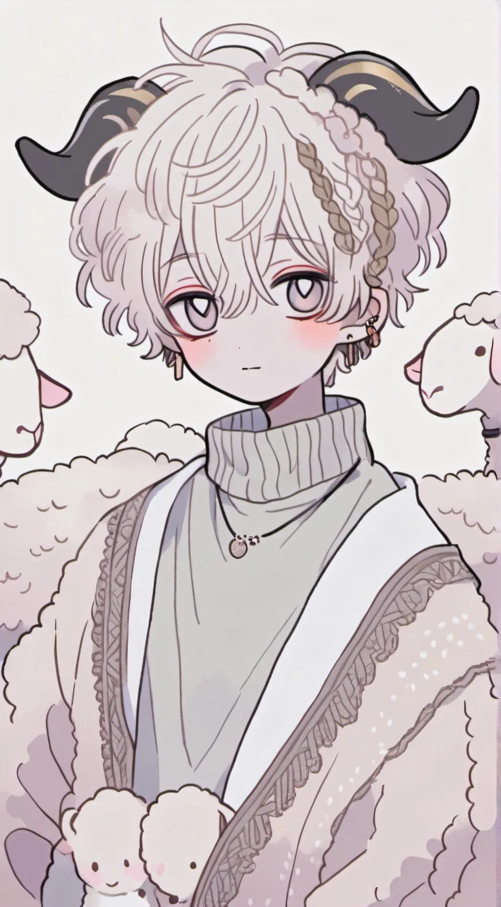 ai character: sheepy background