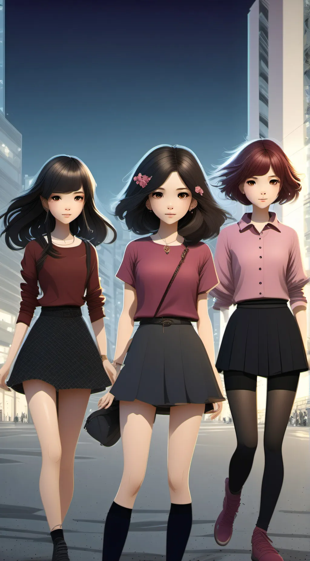 ai character: Ty lee,mai,azula background