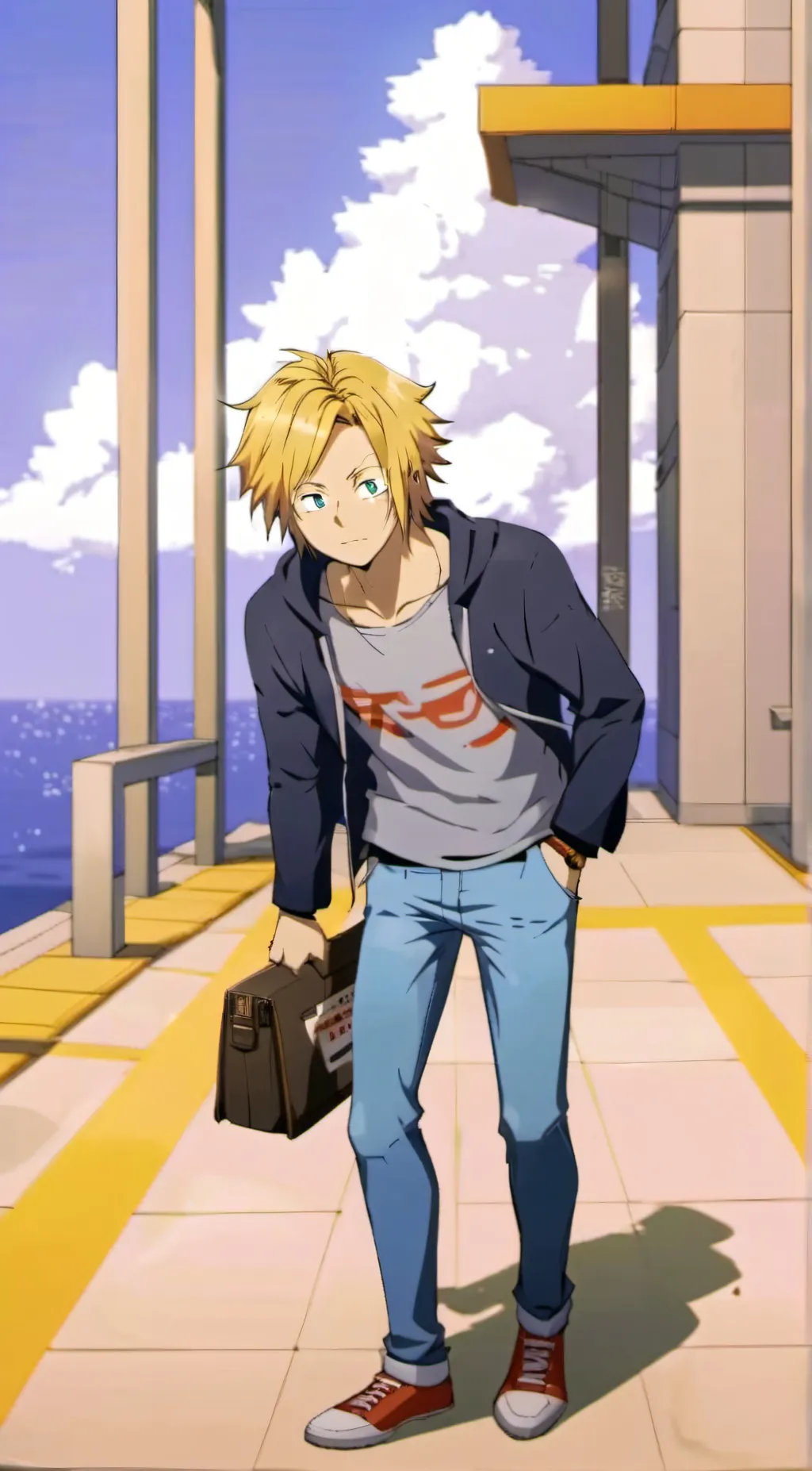 ai character: Denki  background