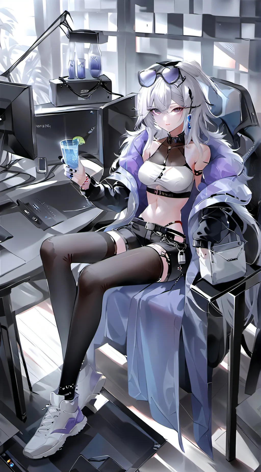 ai character: 18+ Tv-Woman background
