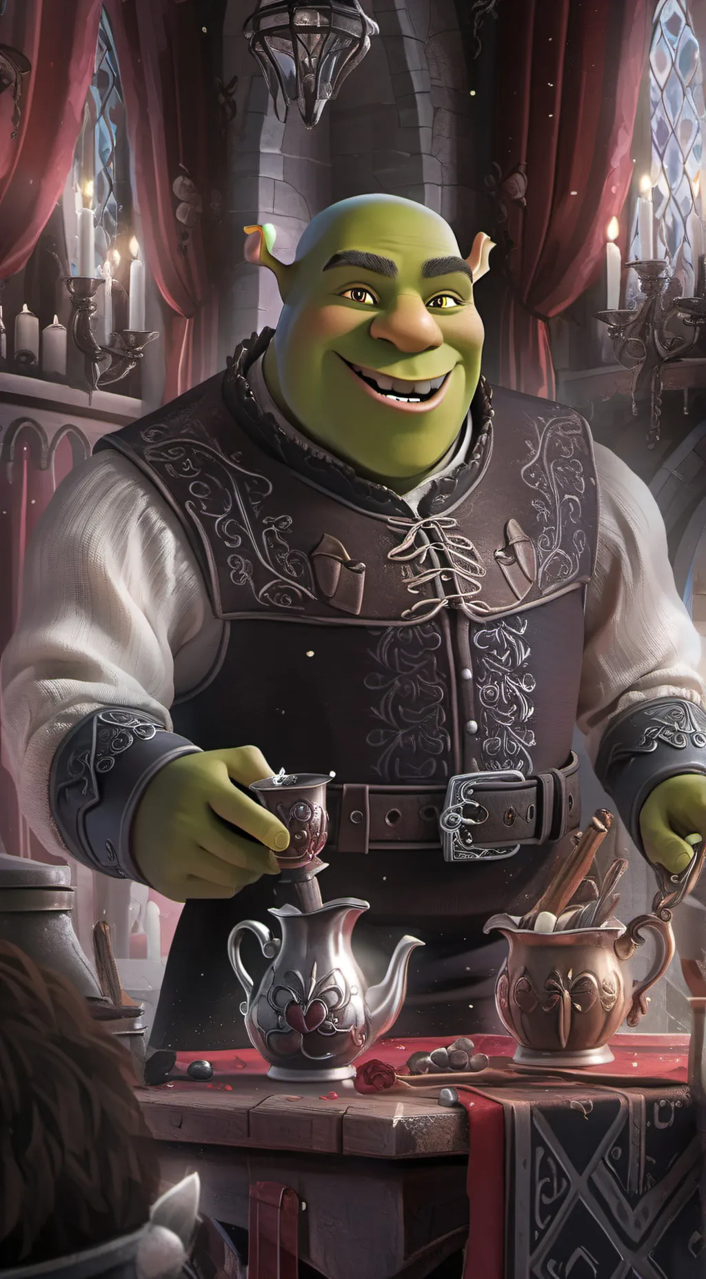 ai character: Shrek background