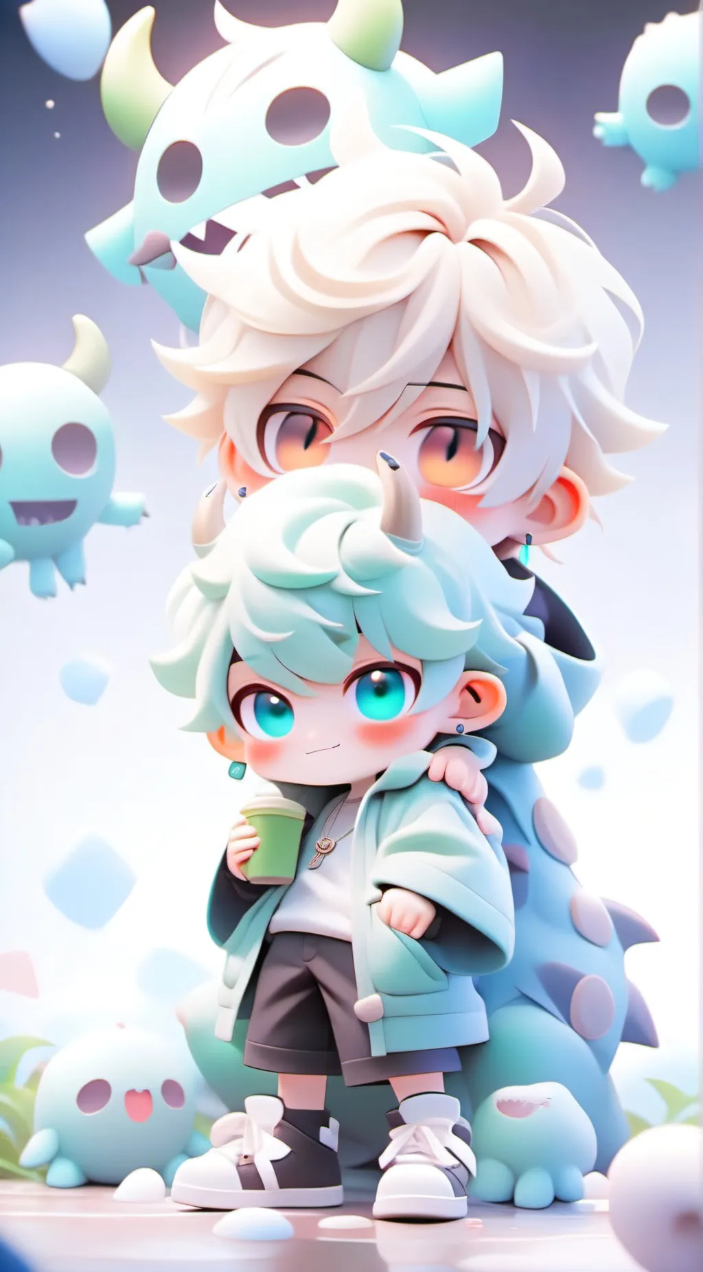 ai character: doll  and kiyoshi. background