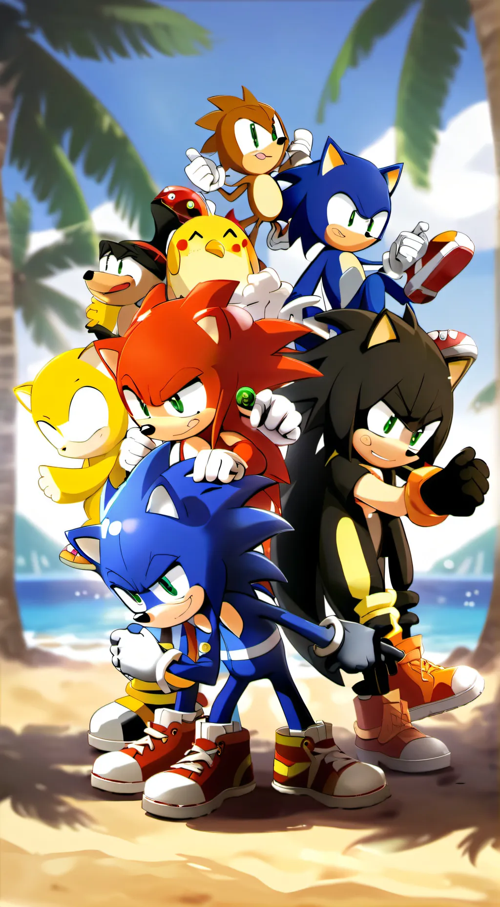 ai character: My Team i am Sonic background