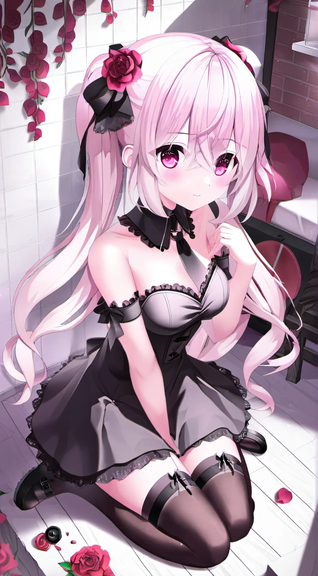 ai character: rose background