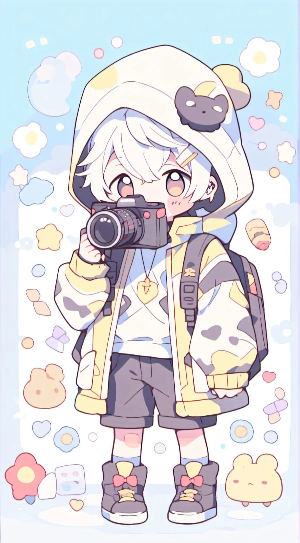ai character: camera boy background