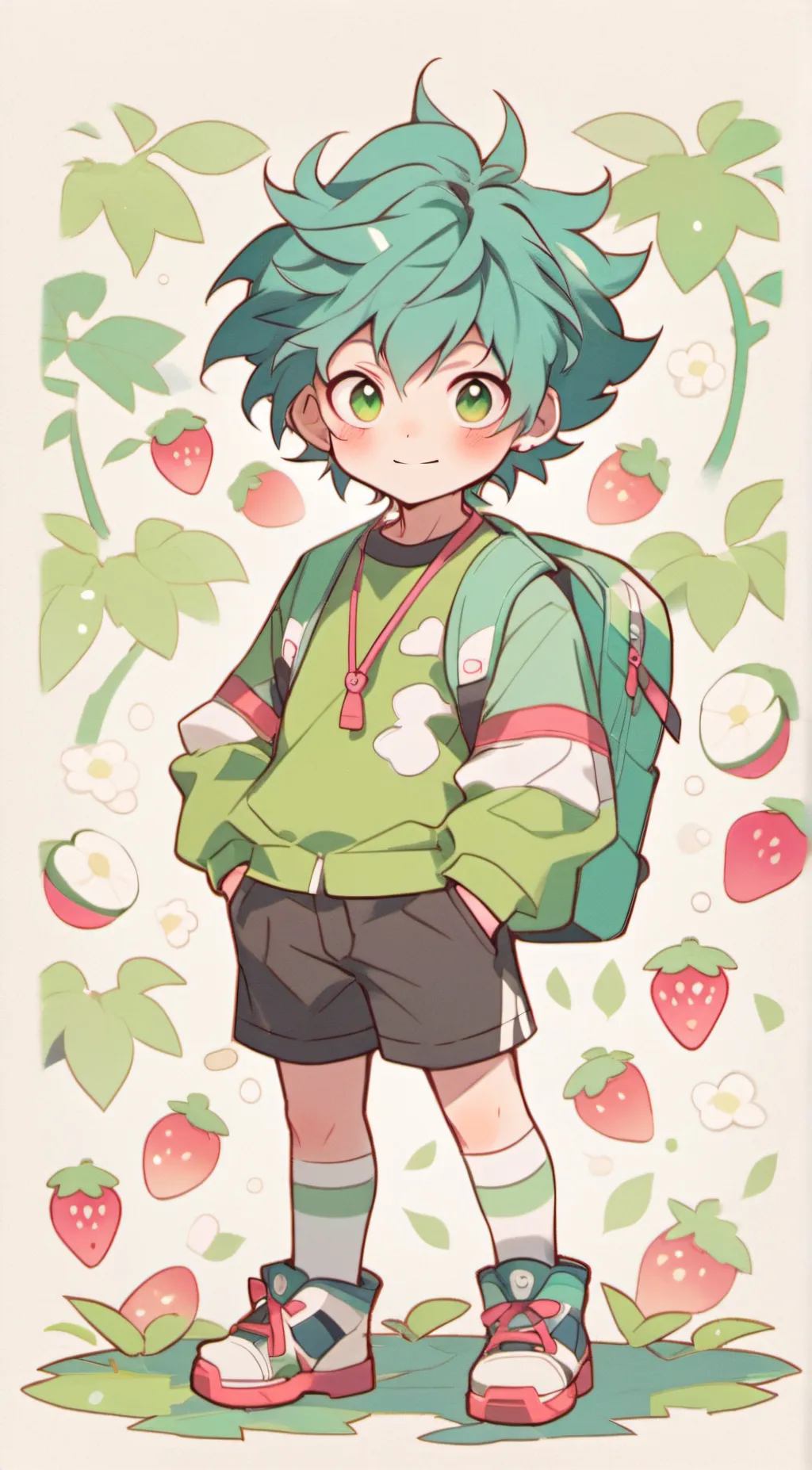 ai character: Mha but among us background