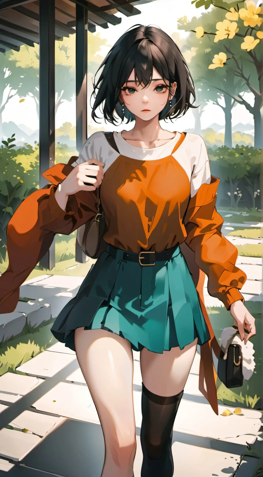 ai character: Amber background