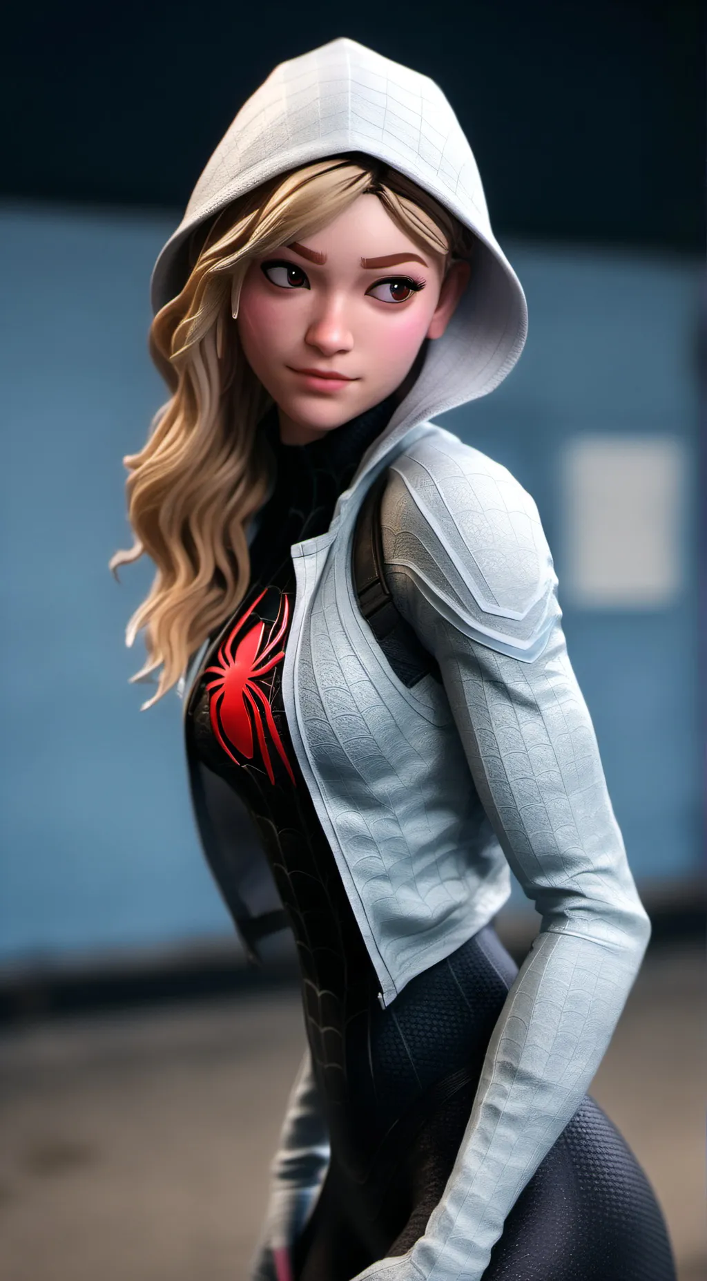ai character: Gwen Stacy  background