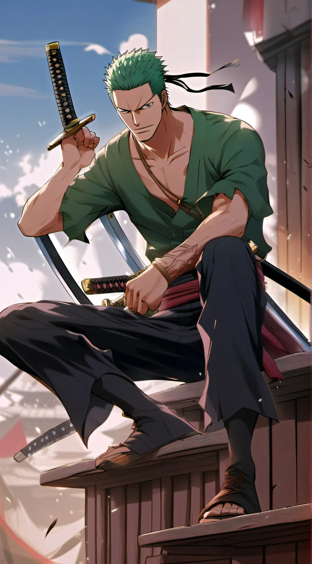 ai character: Roronoa Zoro background