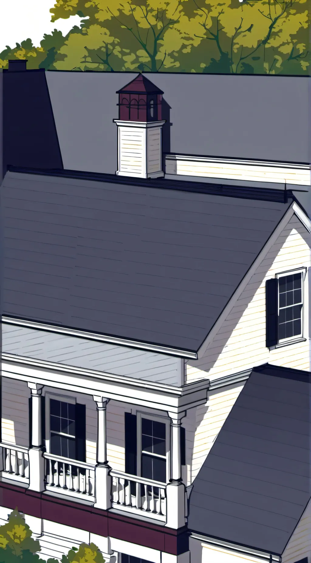 ai character: roof background