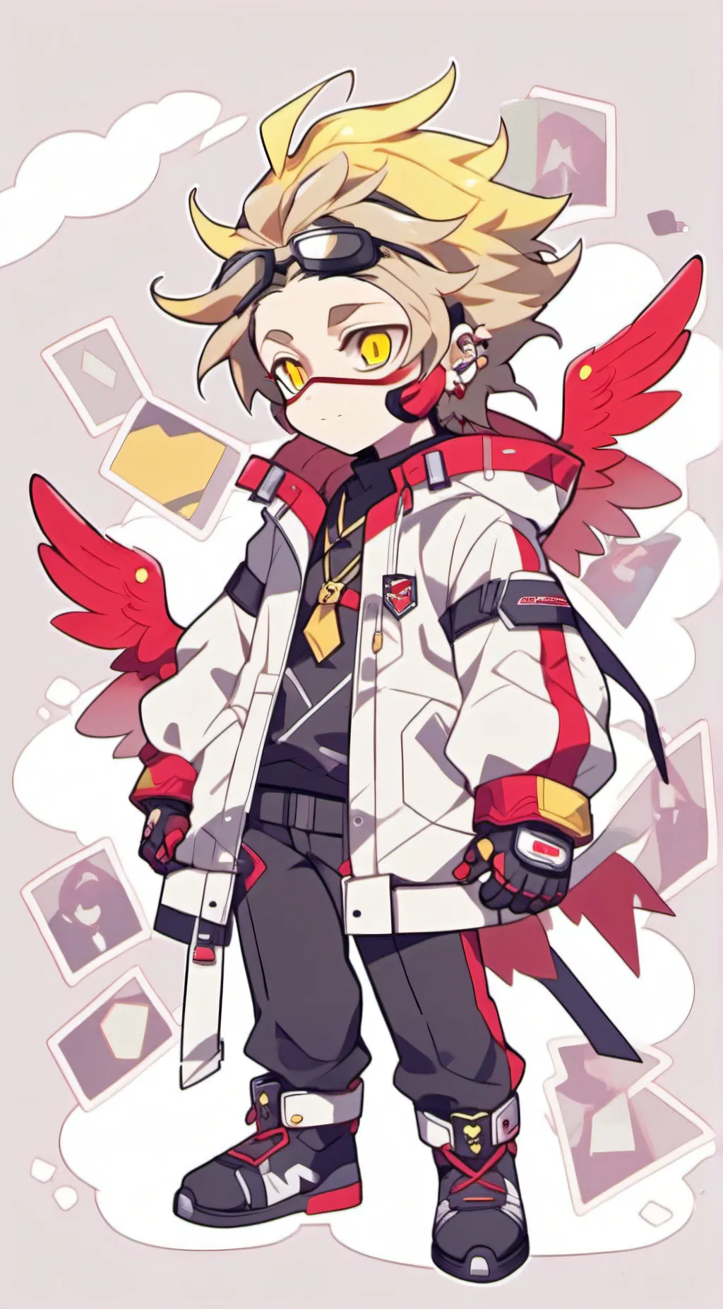 ai character: pro hero hawks... background