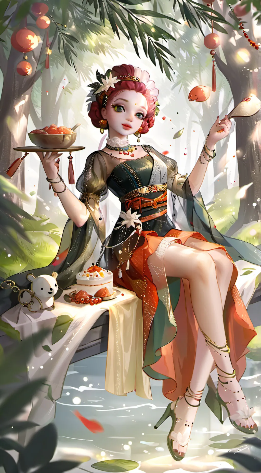 ai character: Carly but queen background