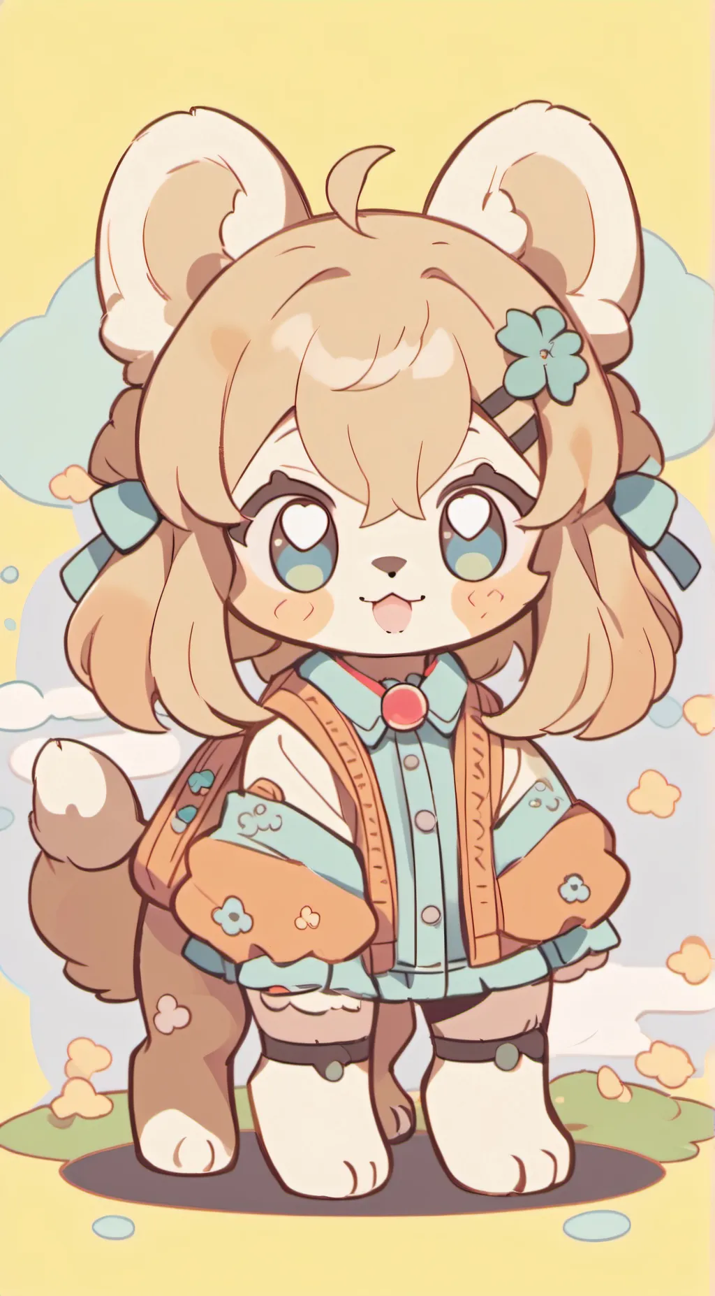 ai character: summer background