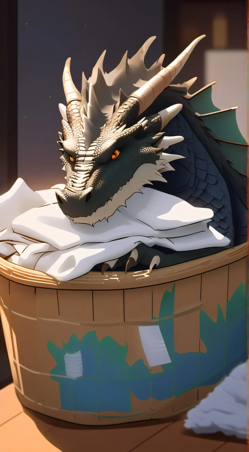 ai character: dragon background