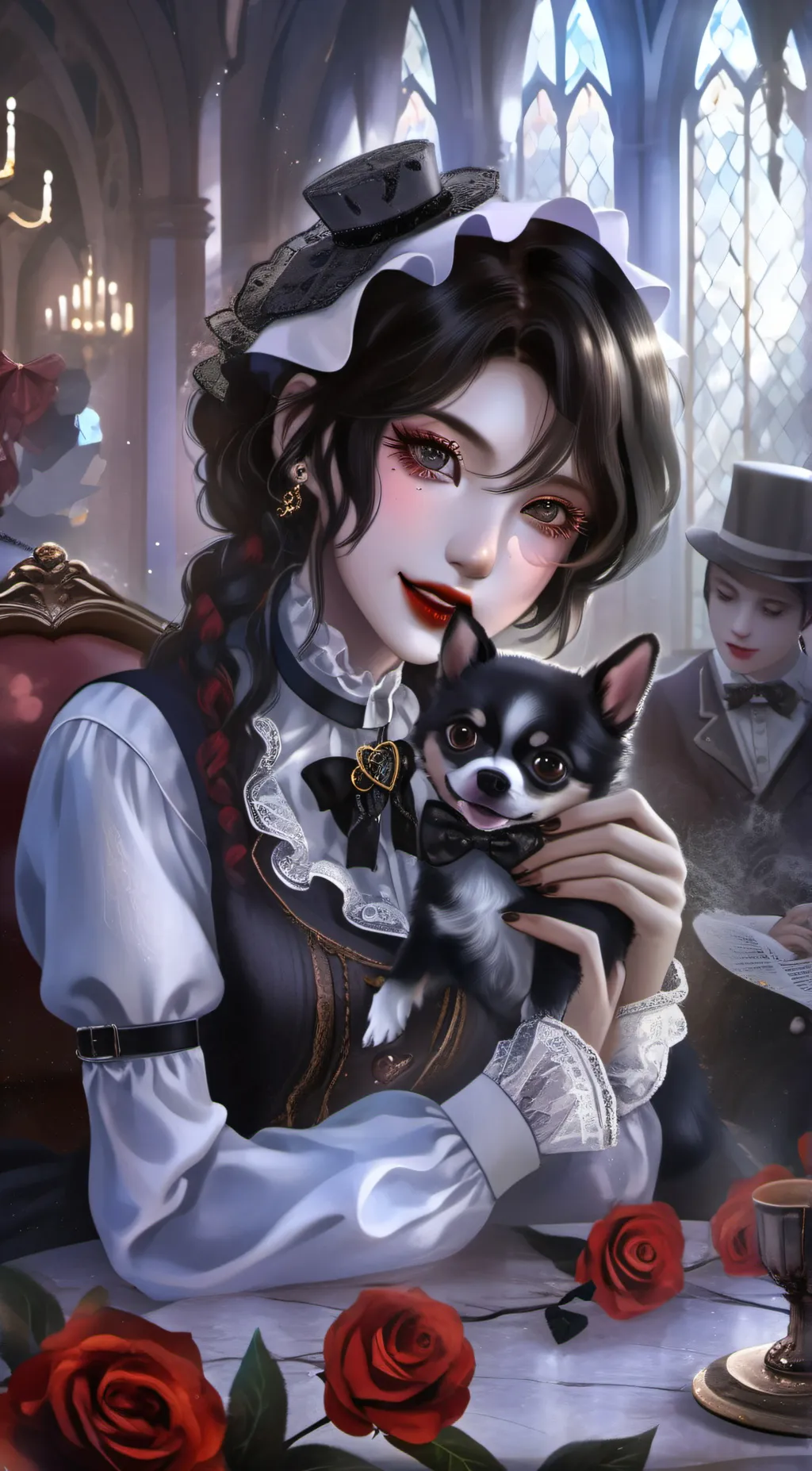 ai character: cute baby  background