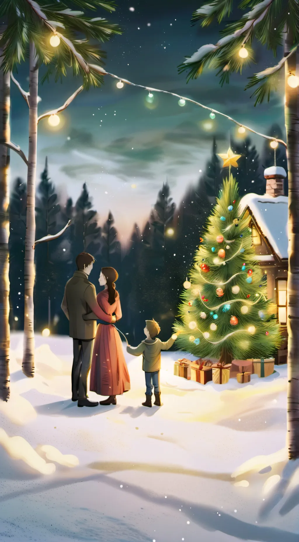 ai character: MHA Christmas 🎁 background