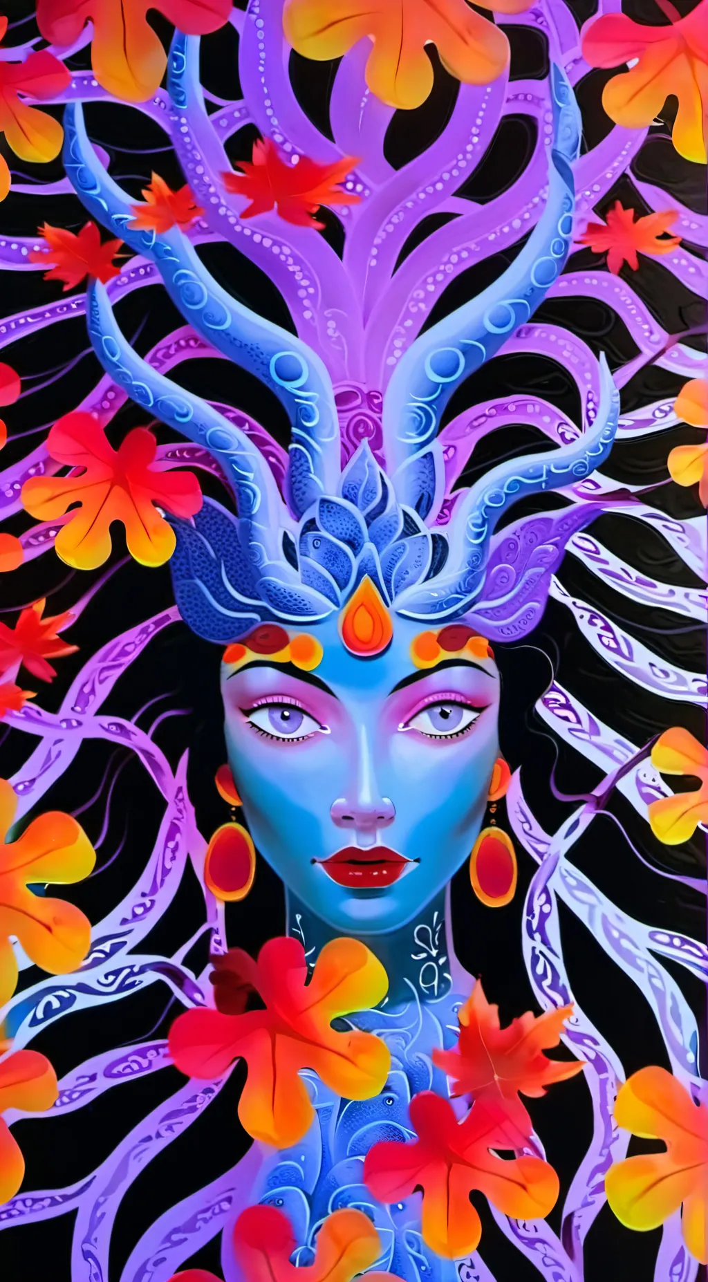 ai character: lady of the leaves background