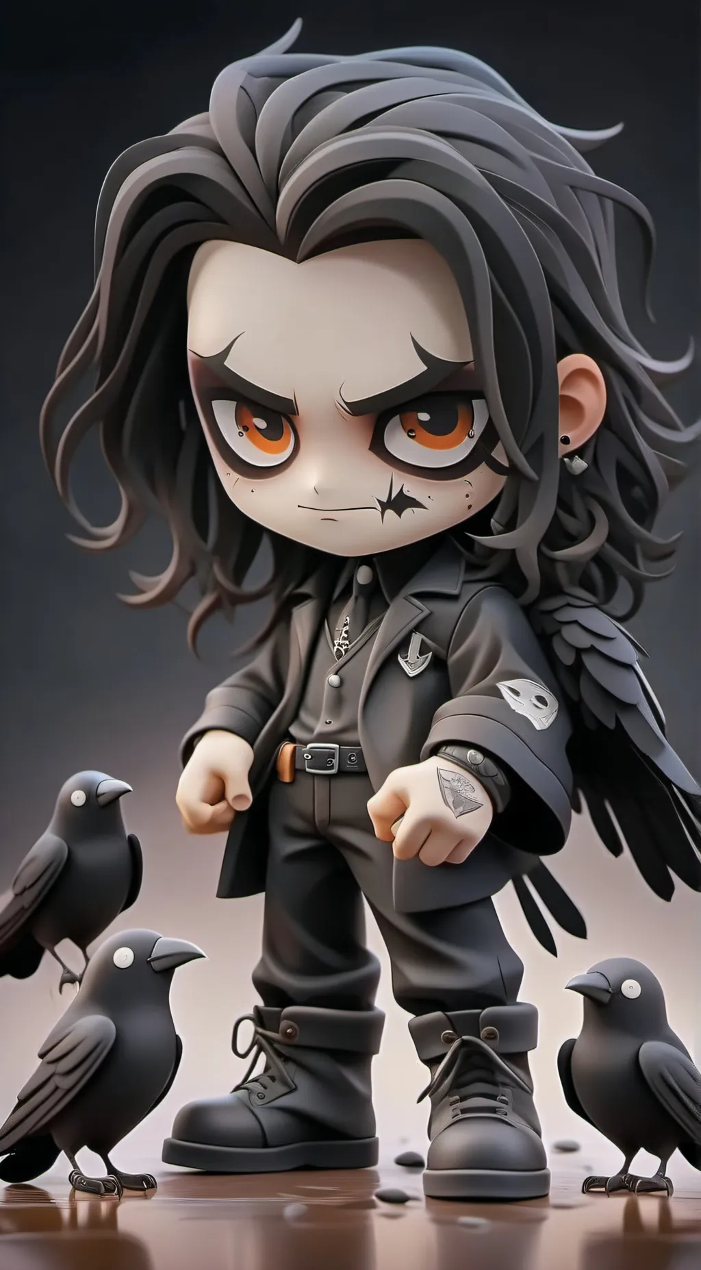ai character: The Crow background