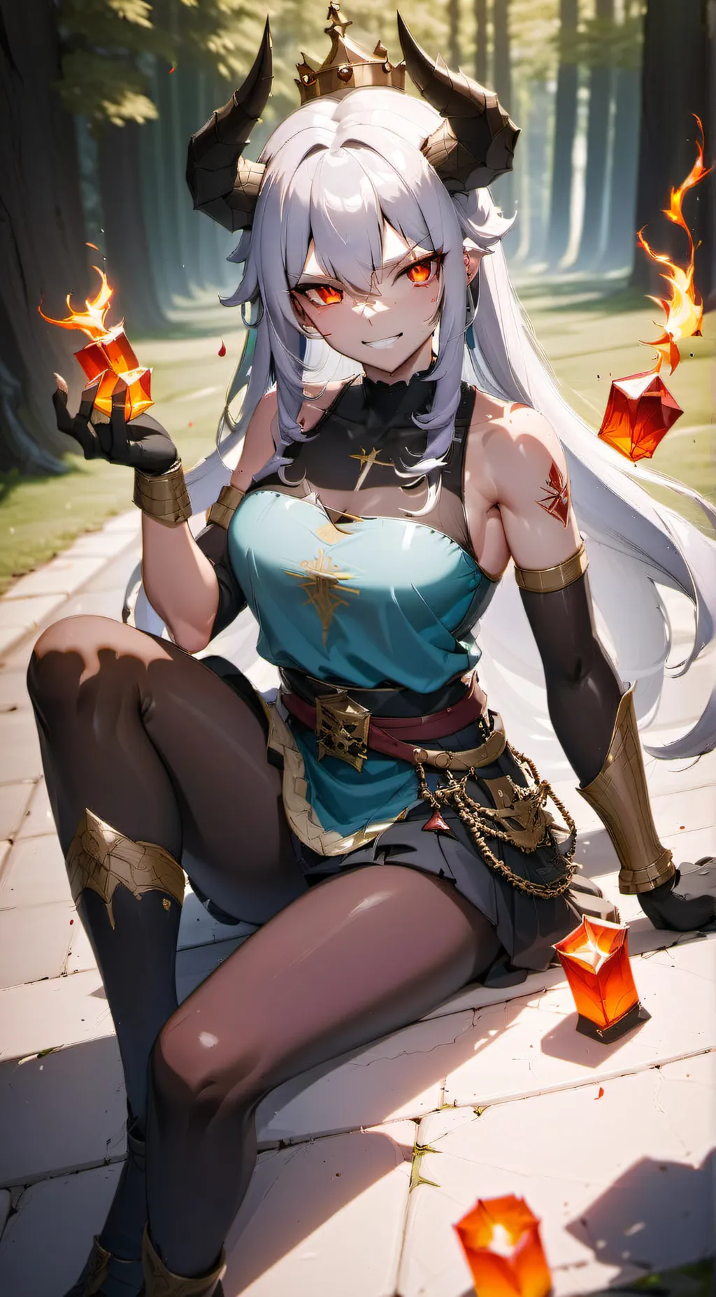 ai character: Kaylie Demon god background