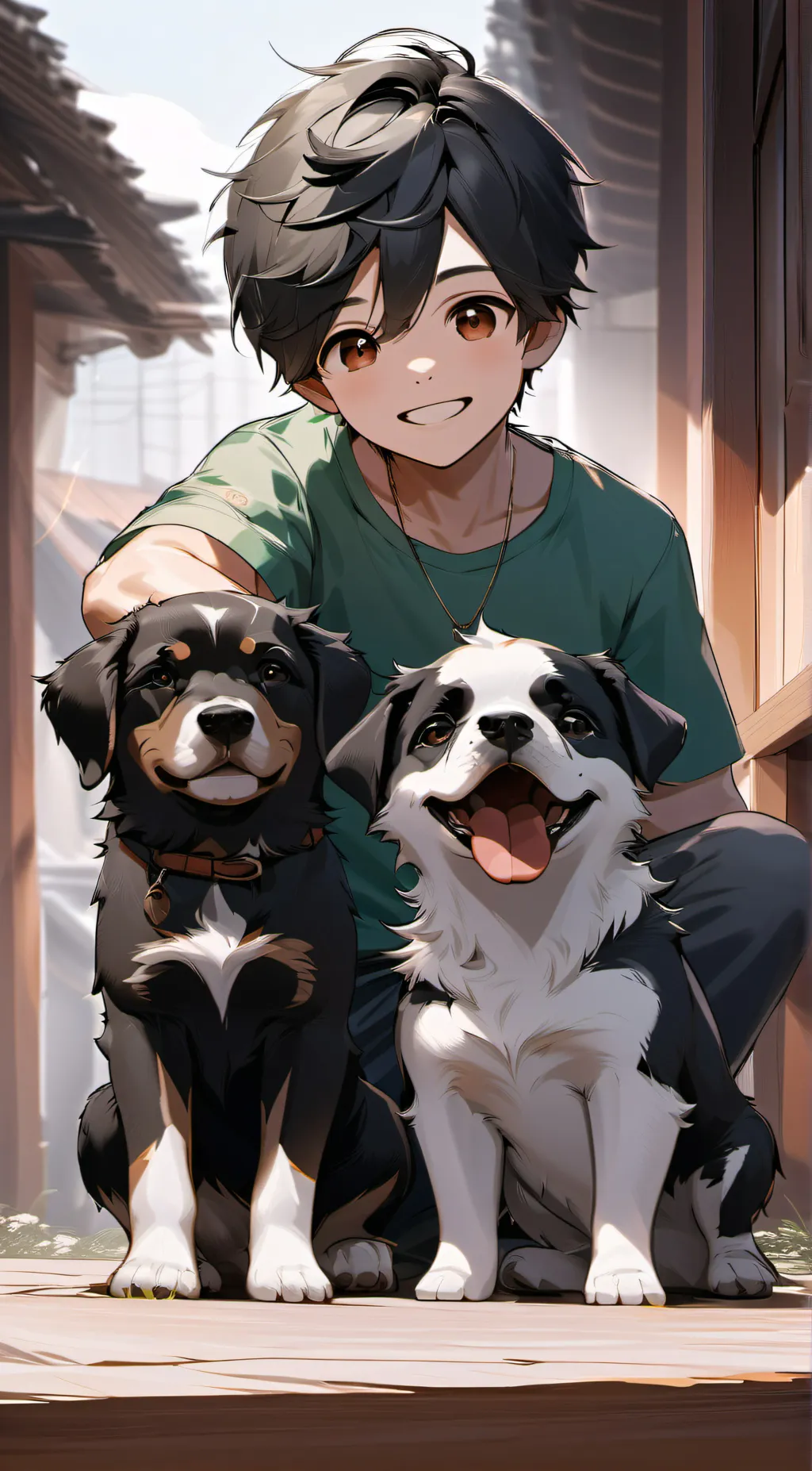 ai character: Gray background