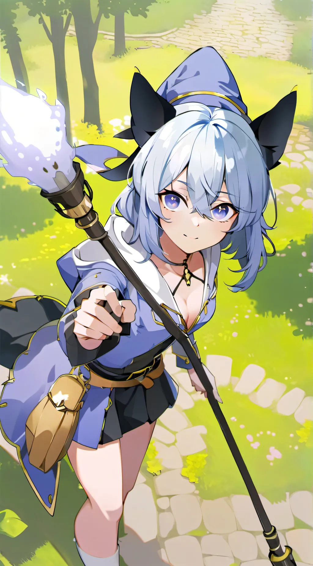 ai character: Aquamarine background