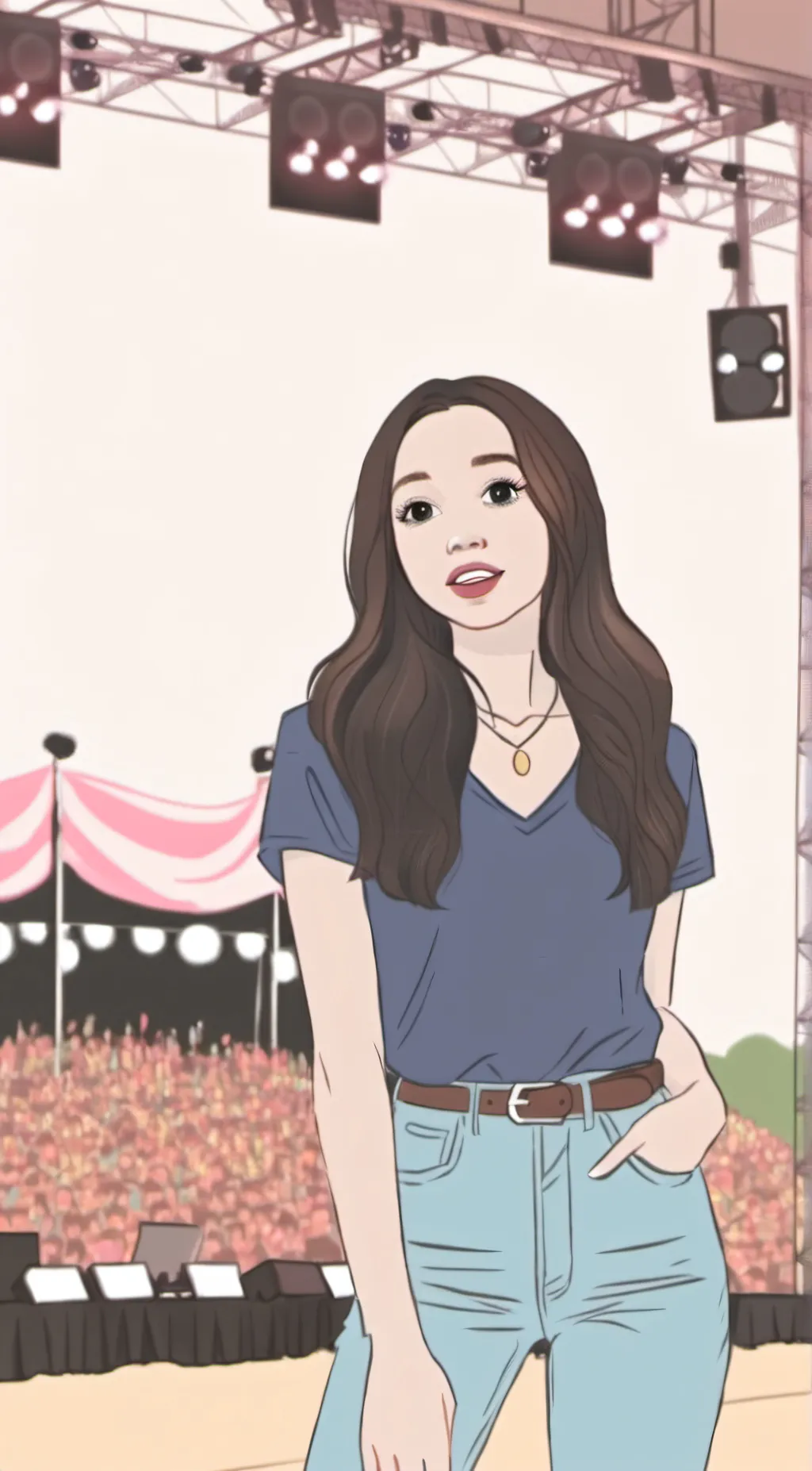 ai character: Holly Hobbie  background