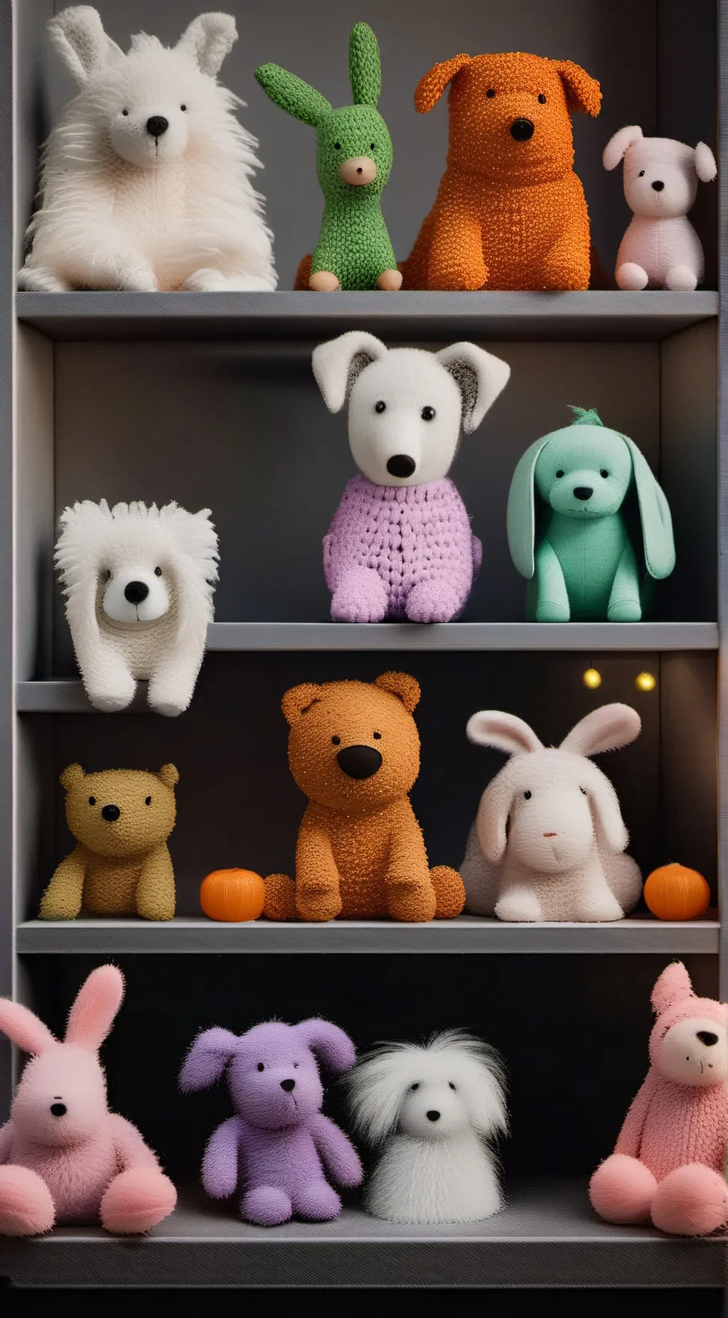 ai character: Smiling critters background
