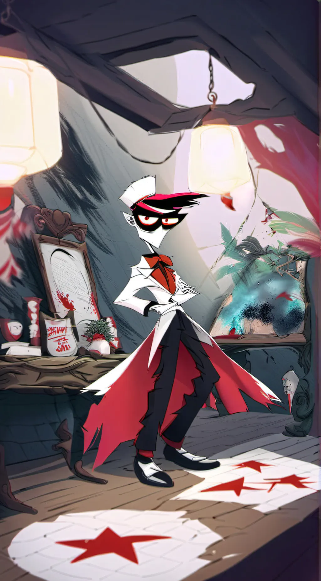 ai character: VALENTINO background