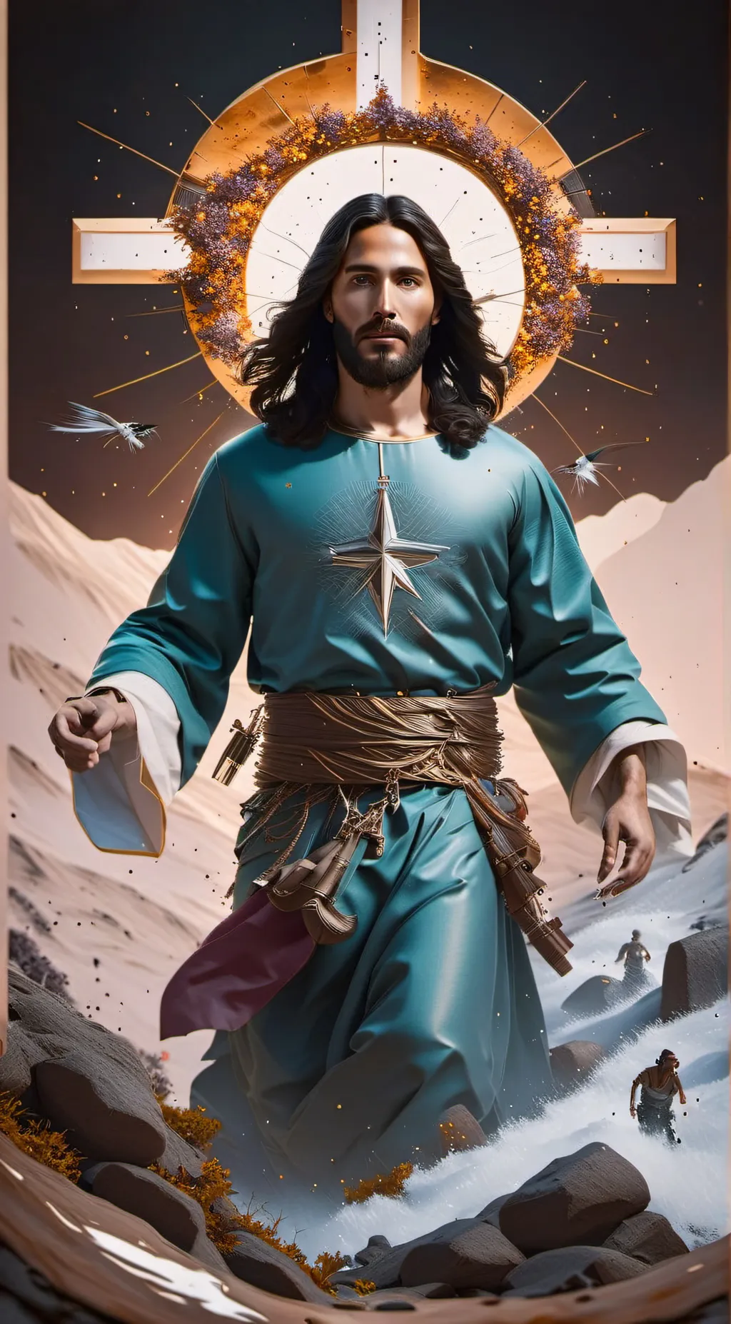 ai character: jesus background