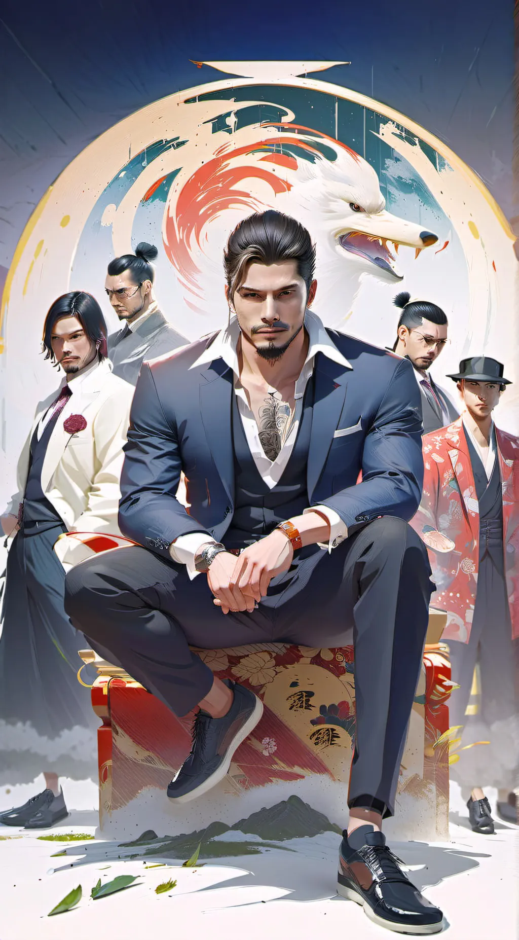 ai character: Mha Yakuza Au background
